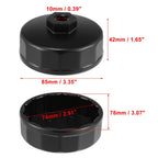74mm 14 Flutes Oil Filter Wrench Socket for Mercedes Benz 
