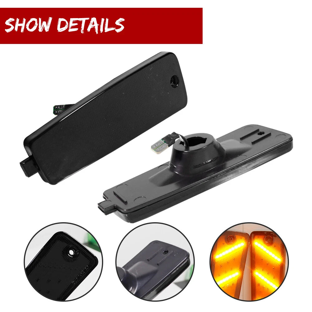 Smoked Amber LED Rear Side Marker Parking Lights for Chevy HHR (2006–2011)