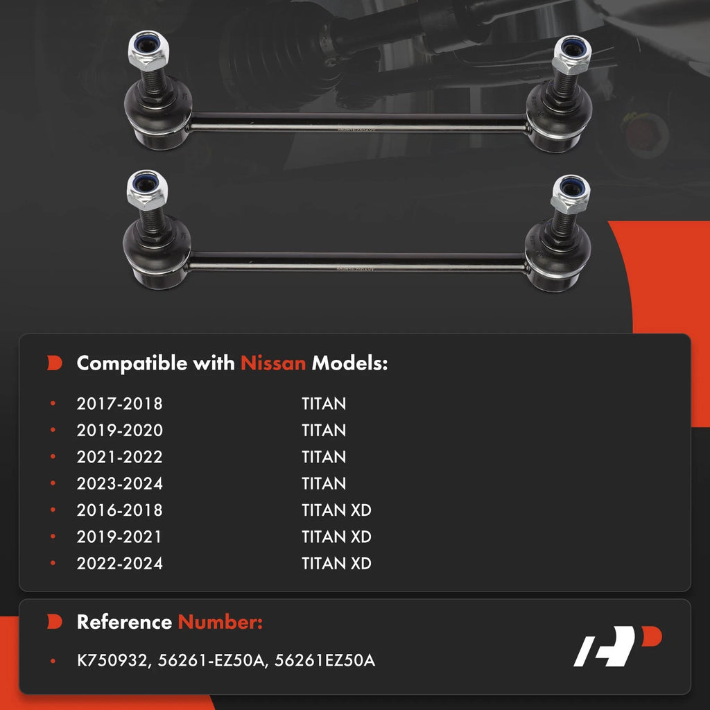 2X Rear Stabilizer Bar Link for Nissan Titan (2017–2024) Titan XD (2016–2024)