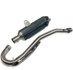 Exhaust Pipe + Carbon Fibre Look Muffler System for 250cc 300cc PIT Trail Dirt Bike