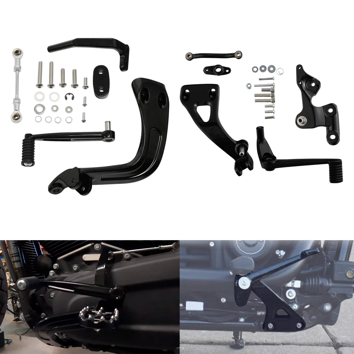 Mid Controls Shift & Brake Side Kit for Harley FLSB FXFB FXFBS (2018–2023)