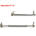 2-Piece Chrome Front Bumper Splitter Tie Bars for Dodge Charger Challenger (2015-2021)
