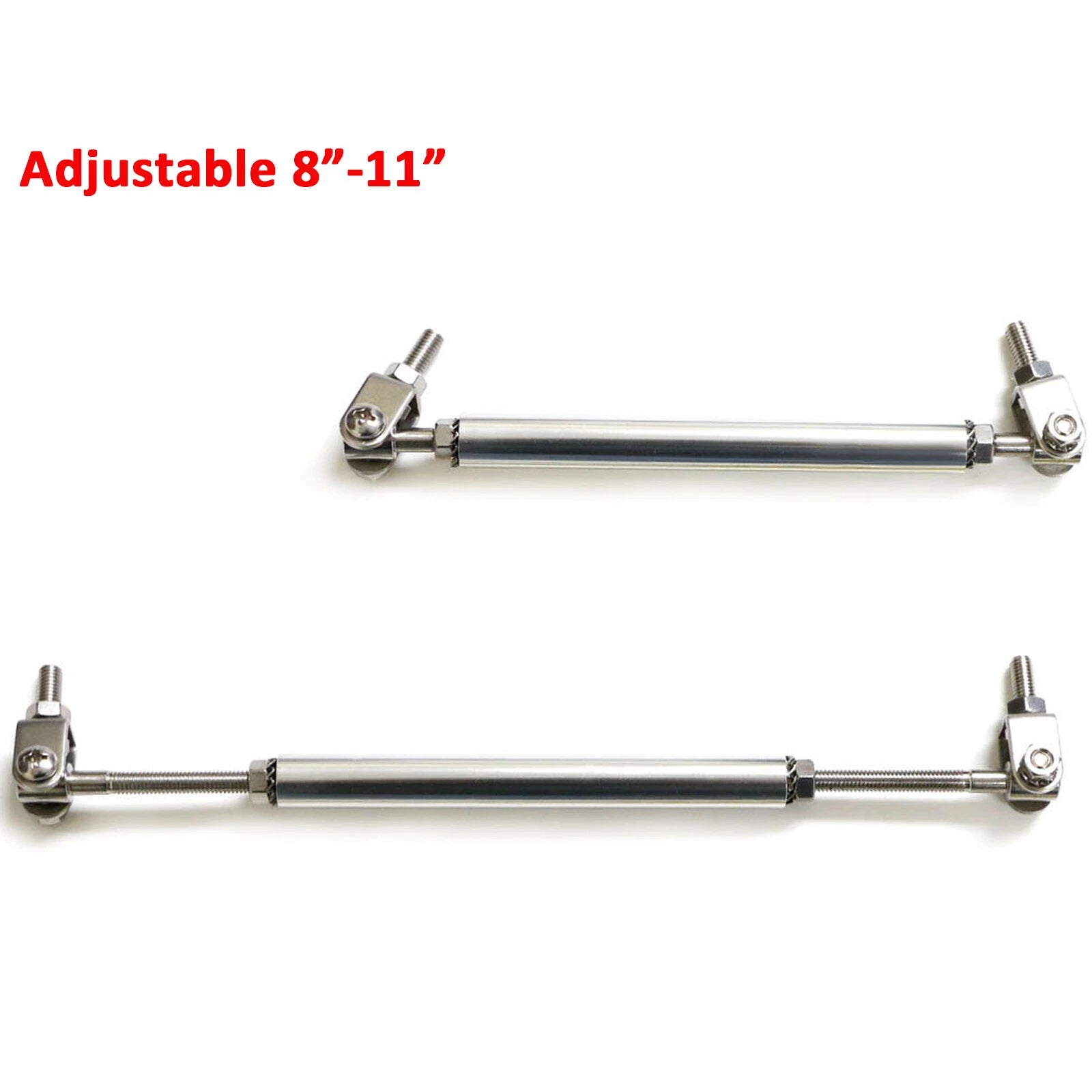 2-Piece Chrome Front Bumper Splitter Tie Bars for Dodge Charger Challenger (2015-2021)