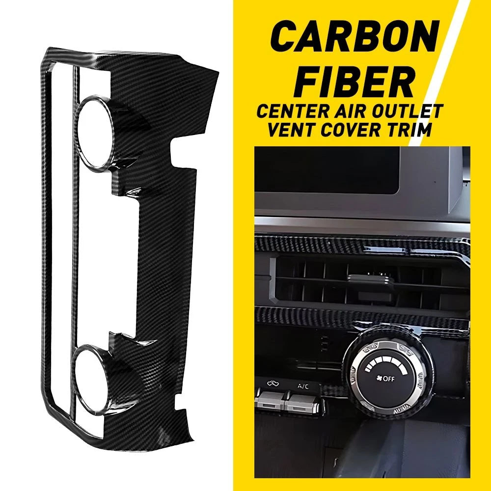 Center Air Outlet Vent Cover Trim for Toyota Tacoma (2024–2026) Carbon Fiber