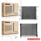 Radiator & AC Condenser for Nissan Versa (2012–2019) Versa Note