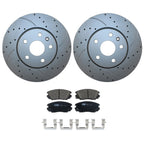 Front Brake Kit 321mm Drilled Disc Rotors & TRW Ceramic Pads for Buick Chevy GMC