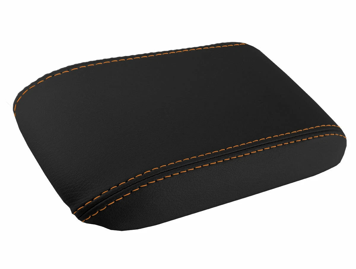 Leather Console Lid Armrest Cover for Honda Prelude (1997–2001) Orange Stitch