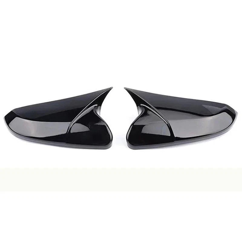 2X Gloss Black Side Wing Mirror Cap Covers for Honda Civic (2016–2021)