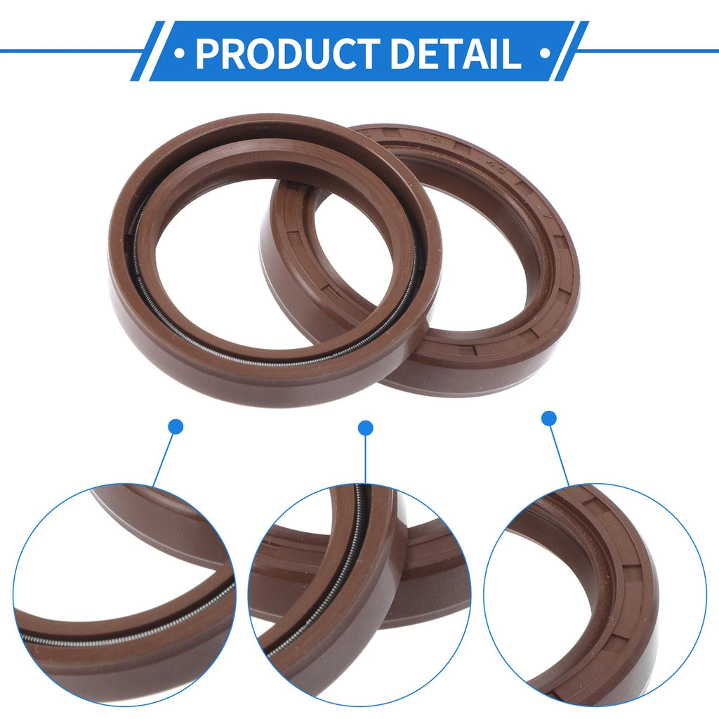 2X Oil Seal Rotary Shaft Seal FKM Rubber 30x40x7mm for Various Models 