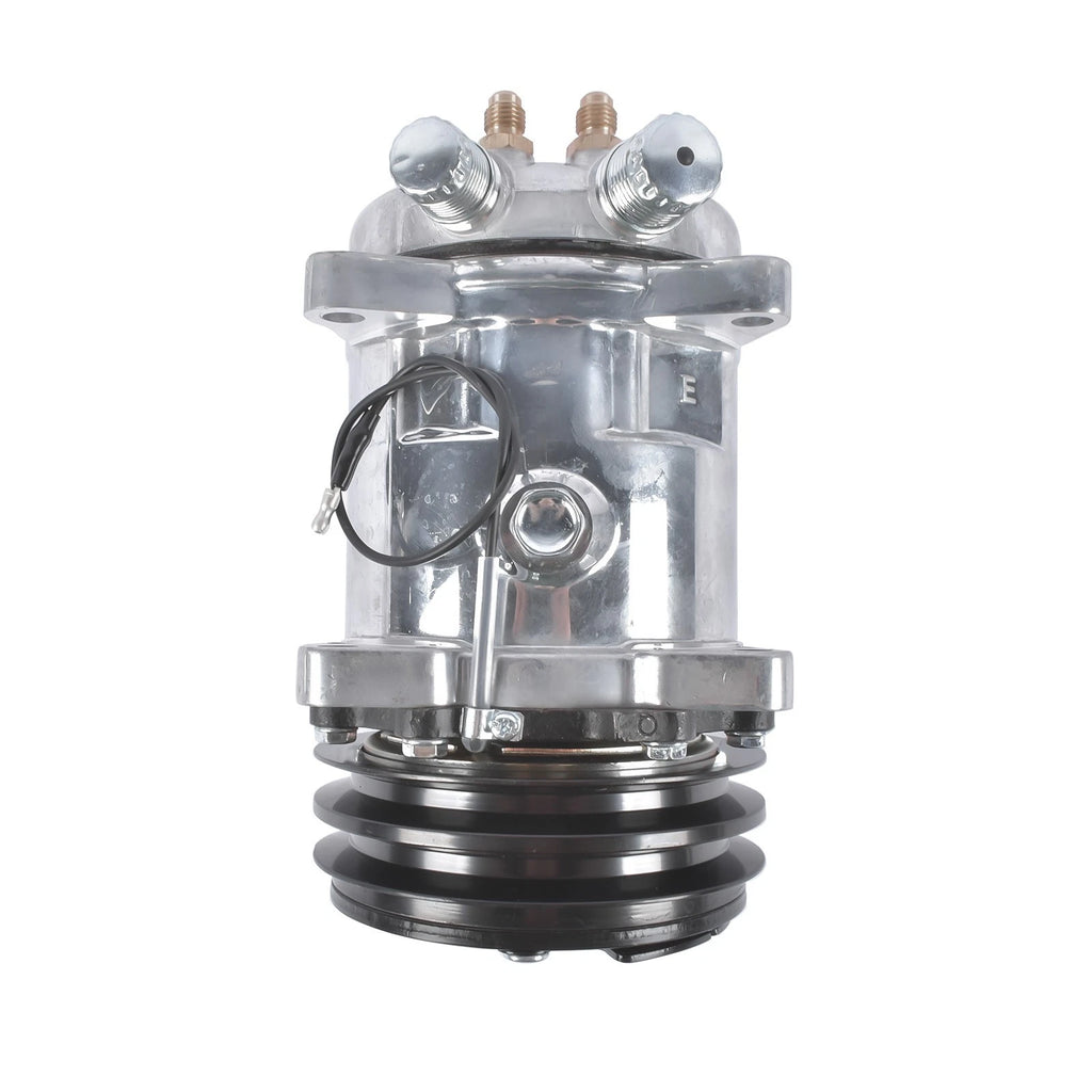 A/C Compressor for Sanden 508 Style V-Belt (12V, Chrome)