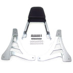 Chrome Flame Backrest Sissy Bar with Leather Pad for Harley Sportster (1200, 883)