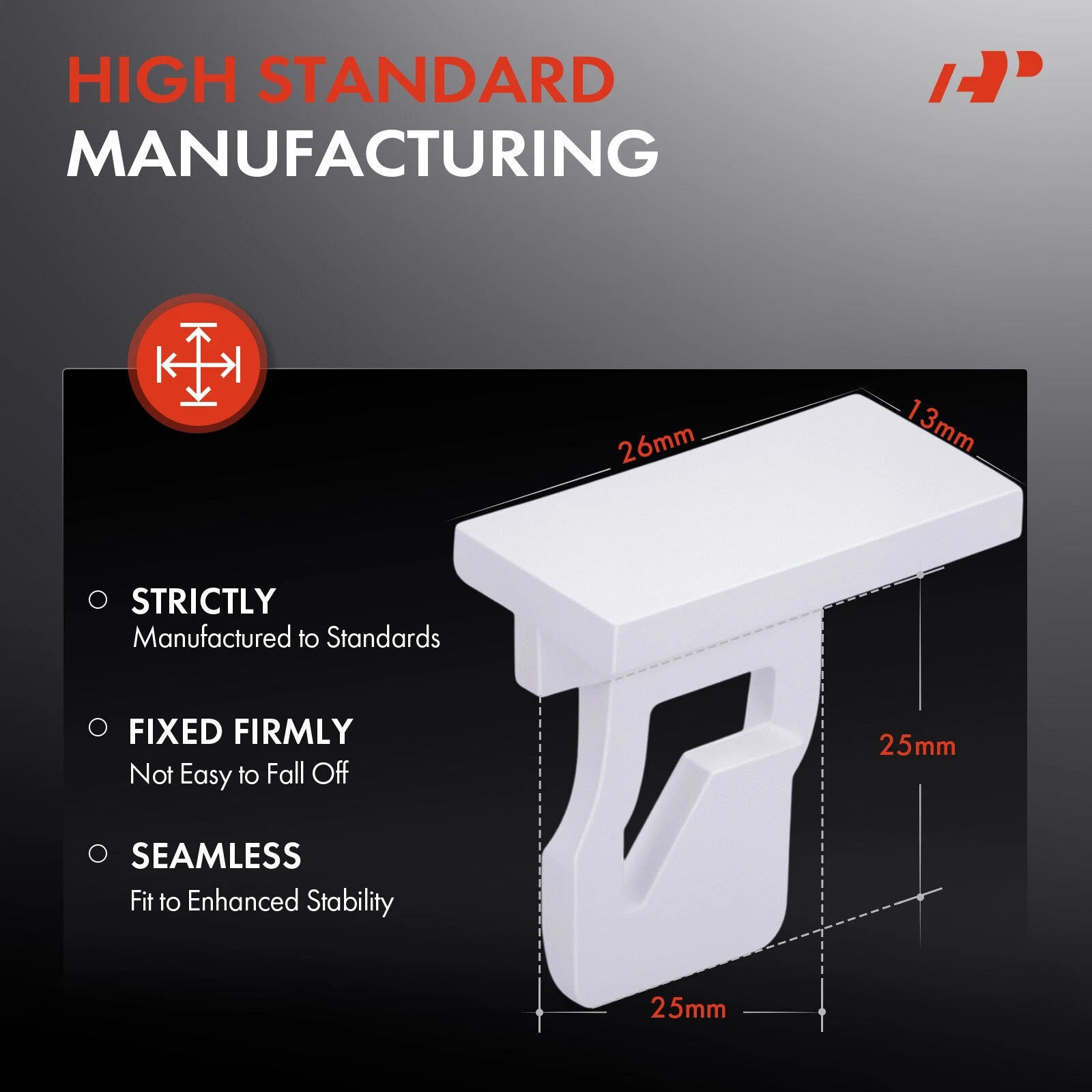 25mm Nylon White Front & Rear Bumper Retainer Clip for Toyota (2010–2020)