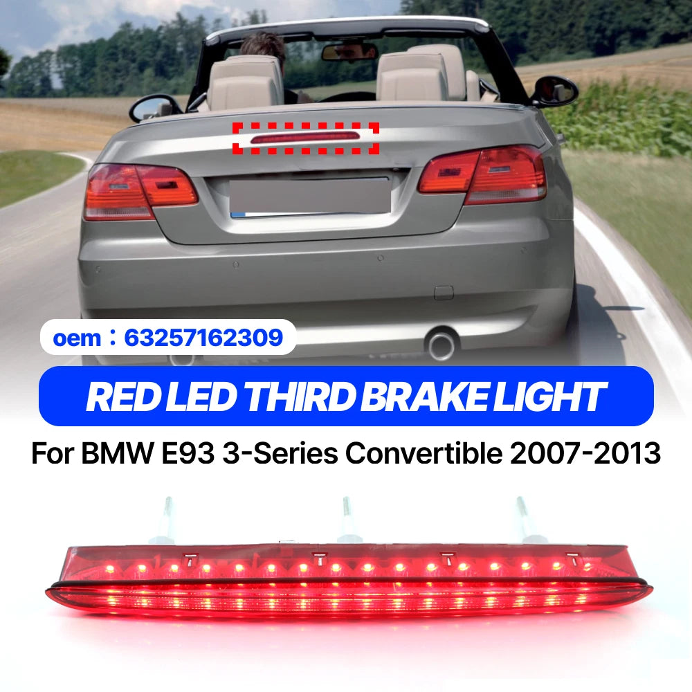 Red LED Third Rear Tail Brake Light for BMW E93 3-Series Convertible (2007–2013)