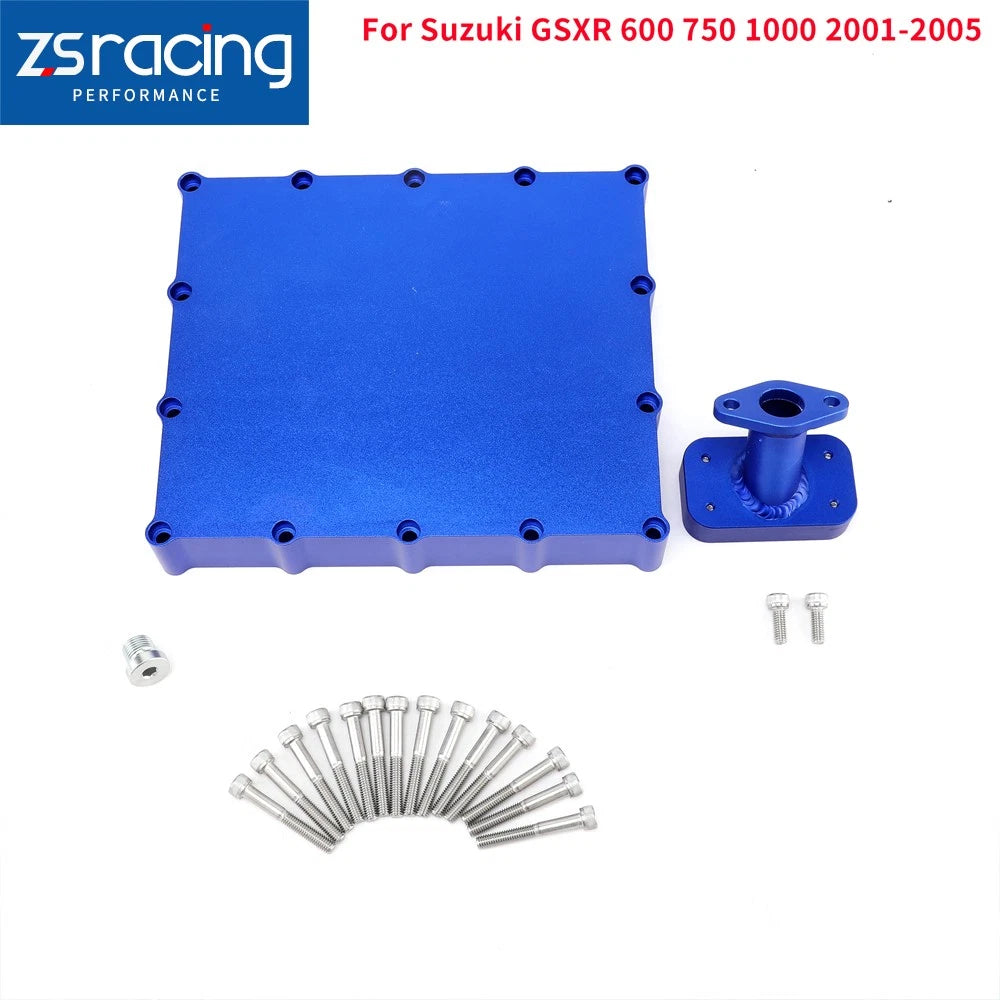 Blue Billet Low Profile Oil Pan Pick Up for Suzuki GSXR 600 750 1000 (2001–2005)