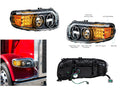 Premium Blackout LED Headlights w LED DRL Turn for Peterbilt 388 389 (2015–2025)