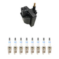 Set of 8 Hitachi Ignition Coils & Bosch Double Iridium Spark Plugs for C1500 K1500 (1990–1999)