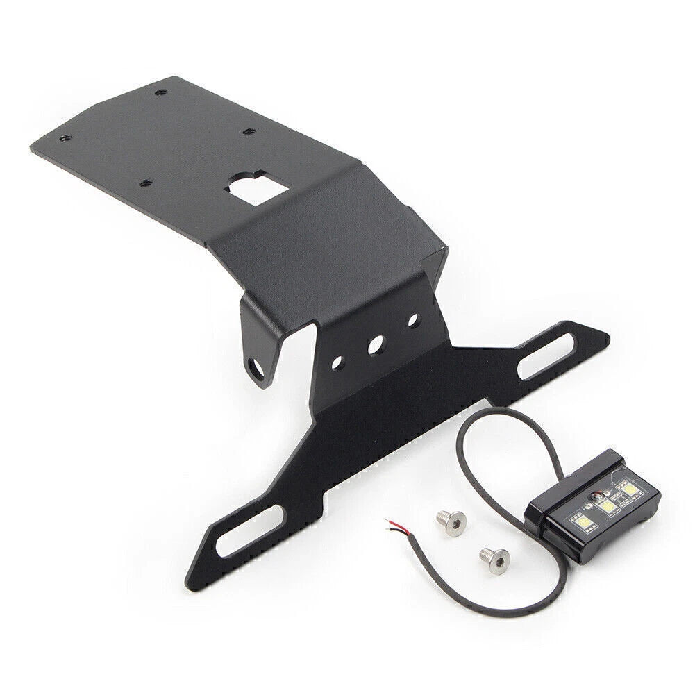 Set of 1 Black License Plate Holder for Kawasaki Ninja H2 SX (2019–2021)