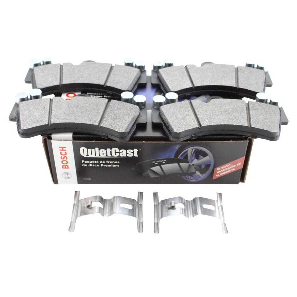 Set of 4 Bosch QuietCast Semi-Metallic Slotted Brake Pads for Q7 Cayenne Touareg (2007–2018)