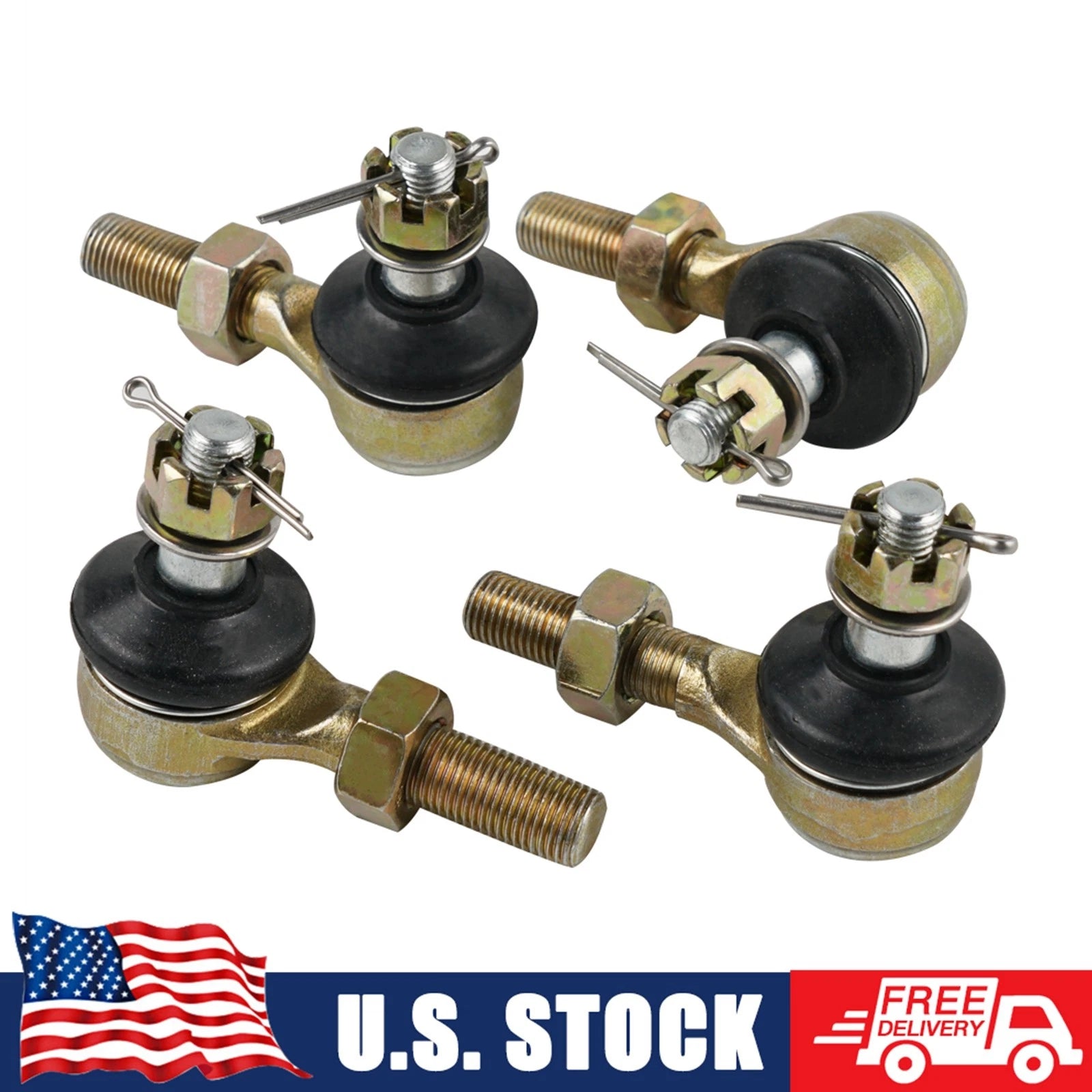 Set of 4 Tie Rod Ends Ball Joint Kit for Yamaha YFZ450 (2008–2009, 2012–2013)