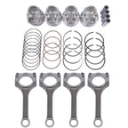 Set of 4 Connecting Rod and Piston Rings Kit for Kia Soul Veloster Accent (2012–2017)