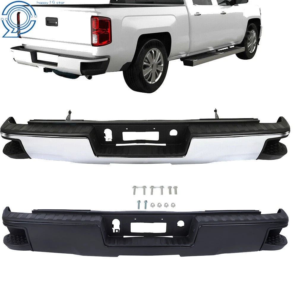 Steel Rear Step Bumper for Chevy Silverado/GMC Sierra 1500 (2014–2018)