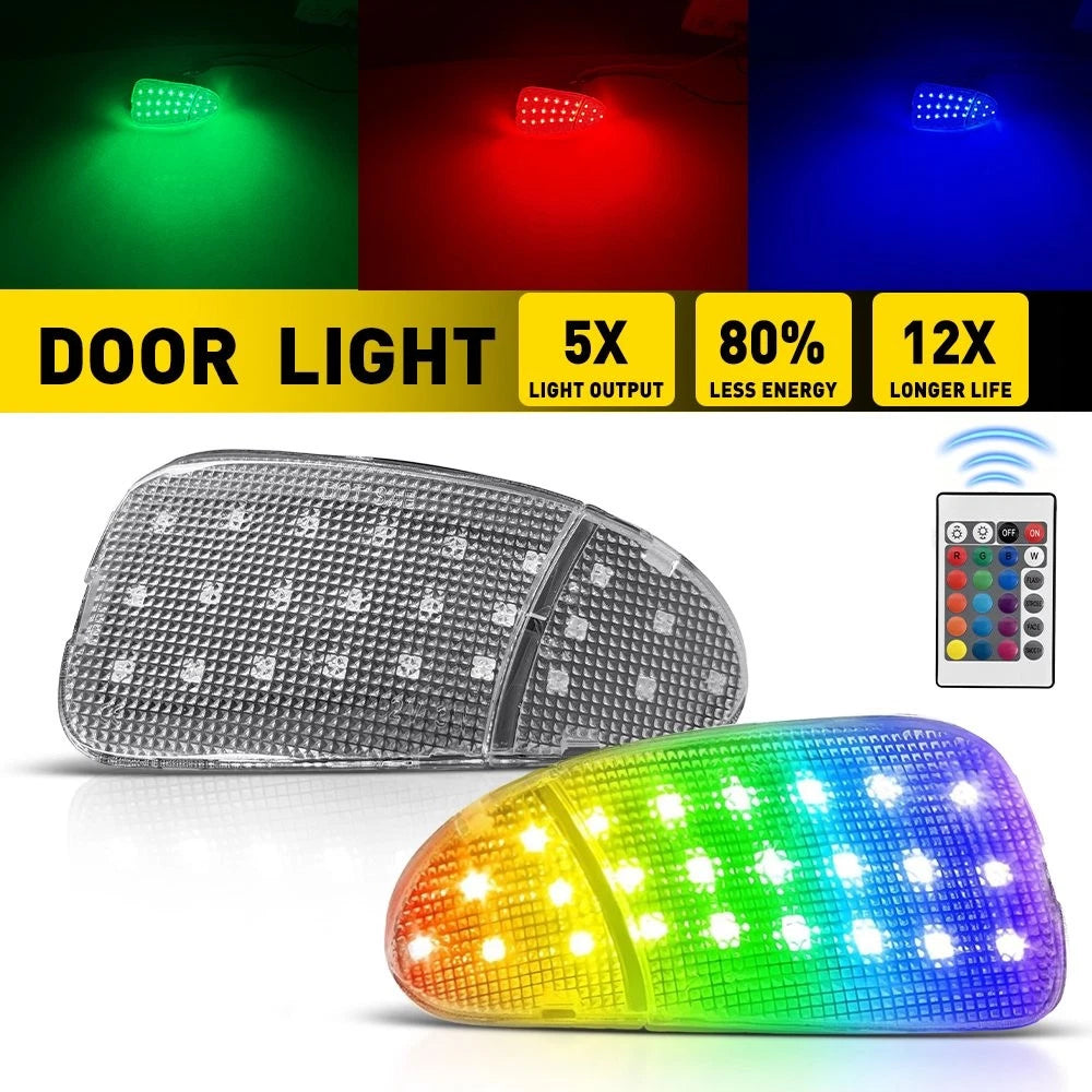 2X RGB Door Courtesy LED Lights for Ford F150 F250 (1997–2003)