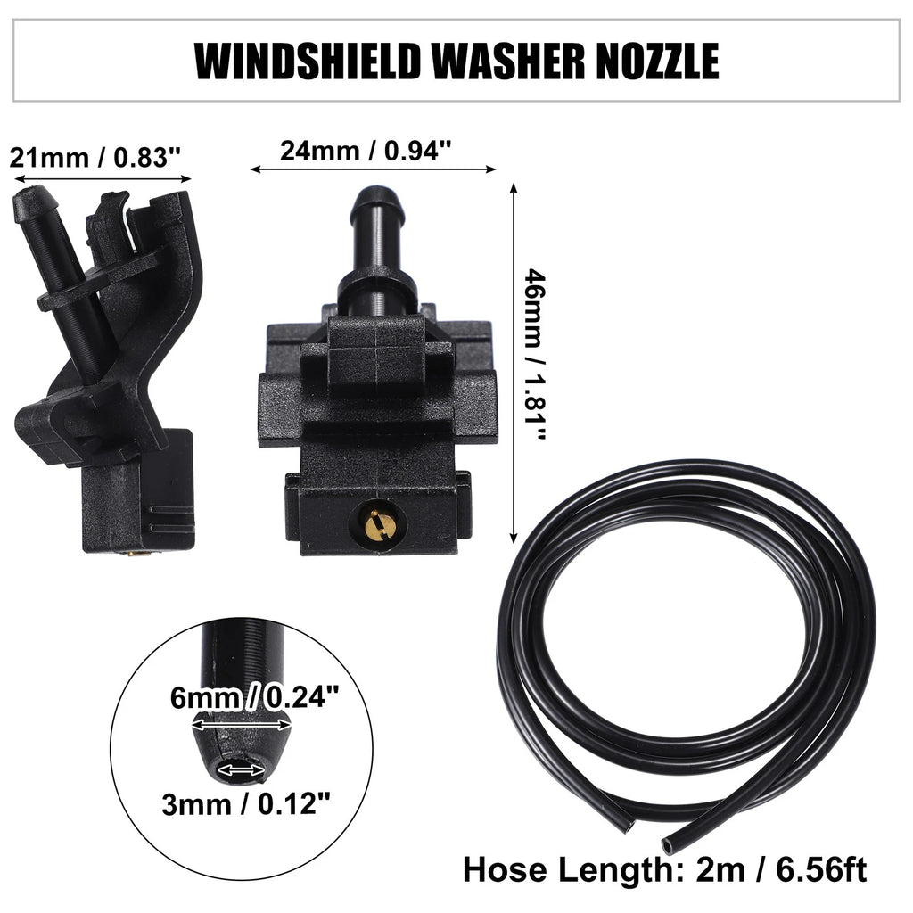 Set of 2 Windshield Washer Nozzles No. 85381-12300 for Toyota 4Runner 