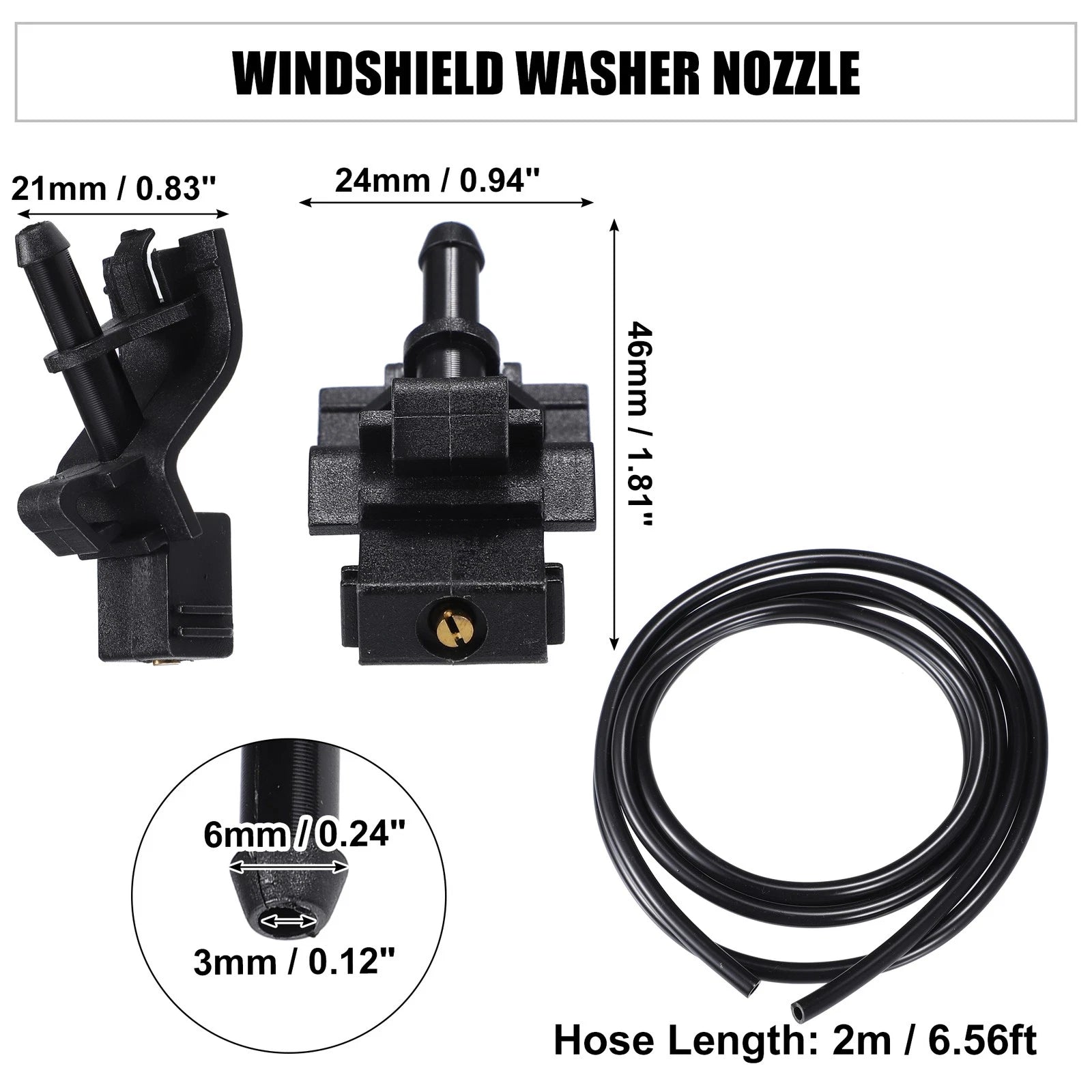 Set of 2 Windshield Washer Nozzles No. 85381-12300 for Toyota 4Runner 