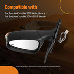 Side Mirror for Toyota Corolla (2014–2019) TO1321295 Powered Heated Chrome