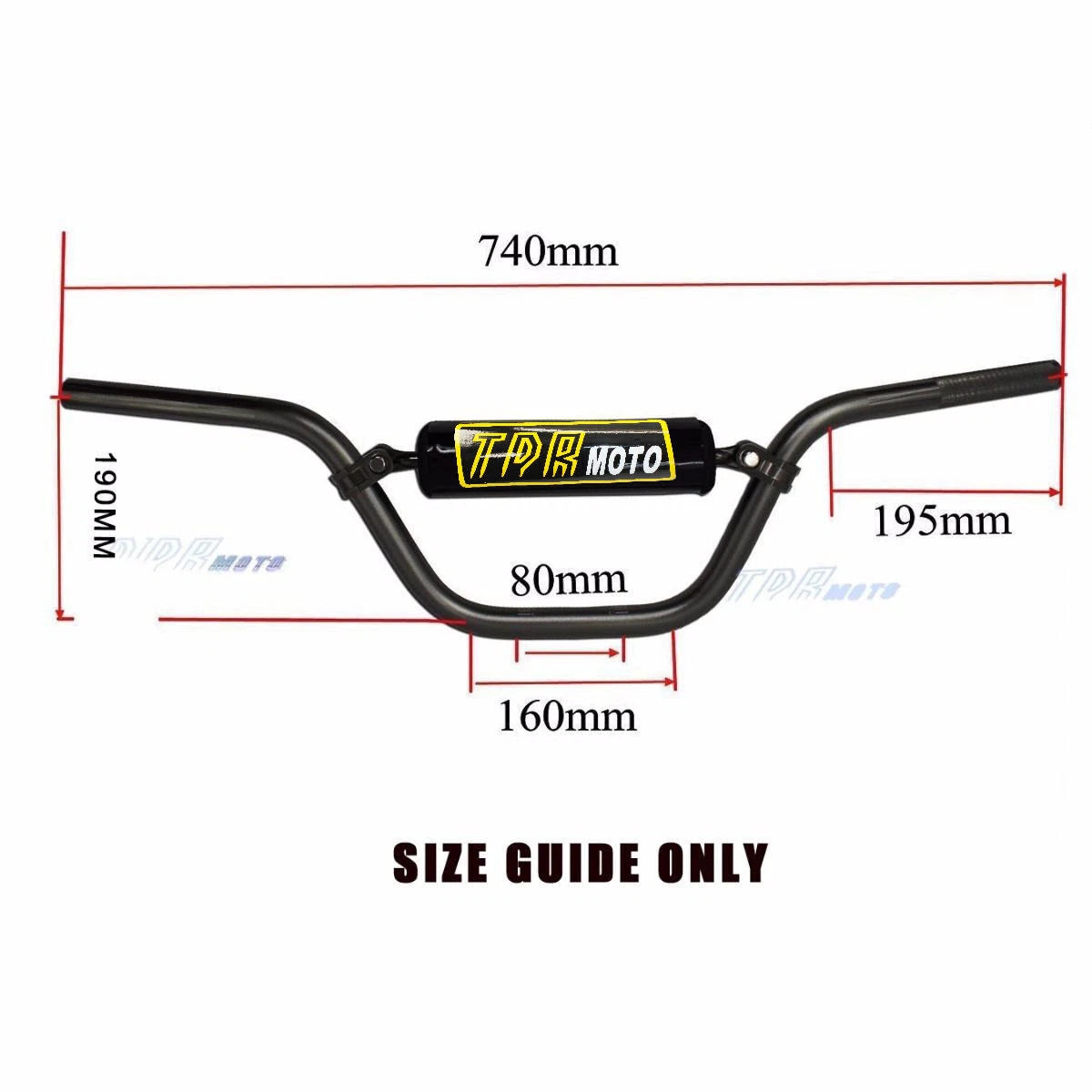 7/8'' Handle Bar for Atomik Thumpstar TDR Pitpro ATV Motorcycles (Black Blue)