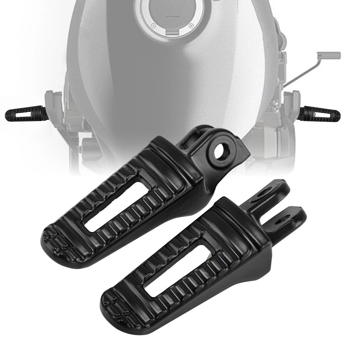 Black Driver Rider Footpegs Footrest for Honda Rebel CMX1100 (2021–2025)