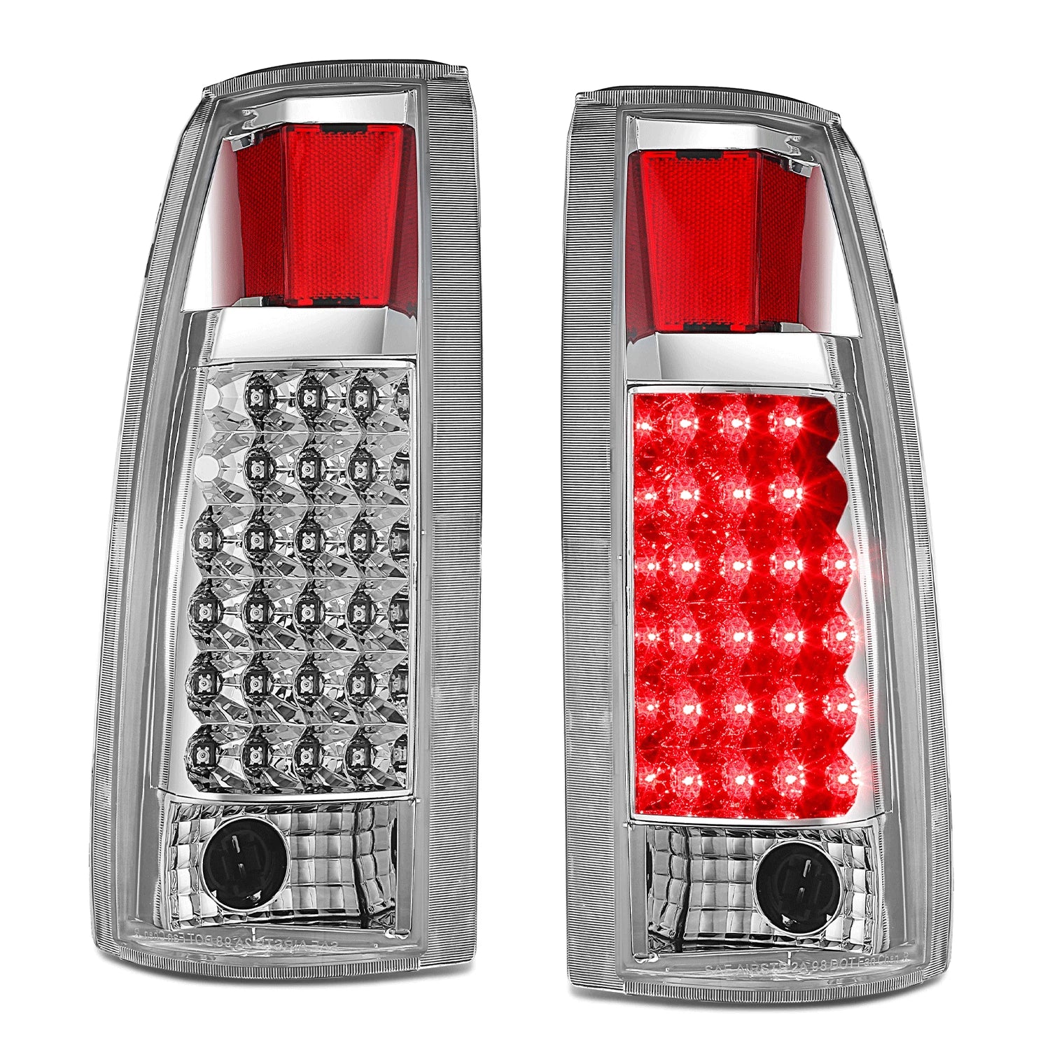 LED Tail Brake Light Stop Lamp Chrome for Chevy C10 Suburban Silverado (1988–1998)