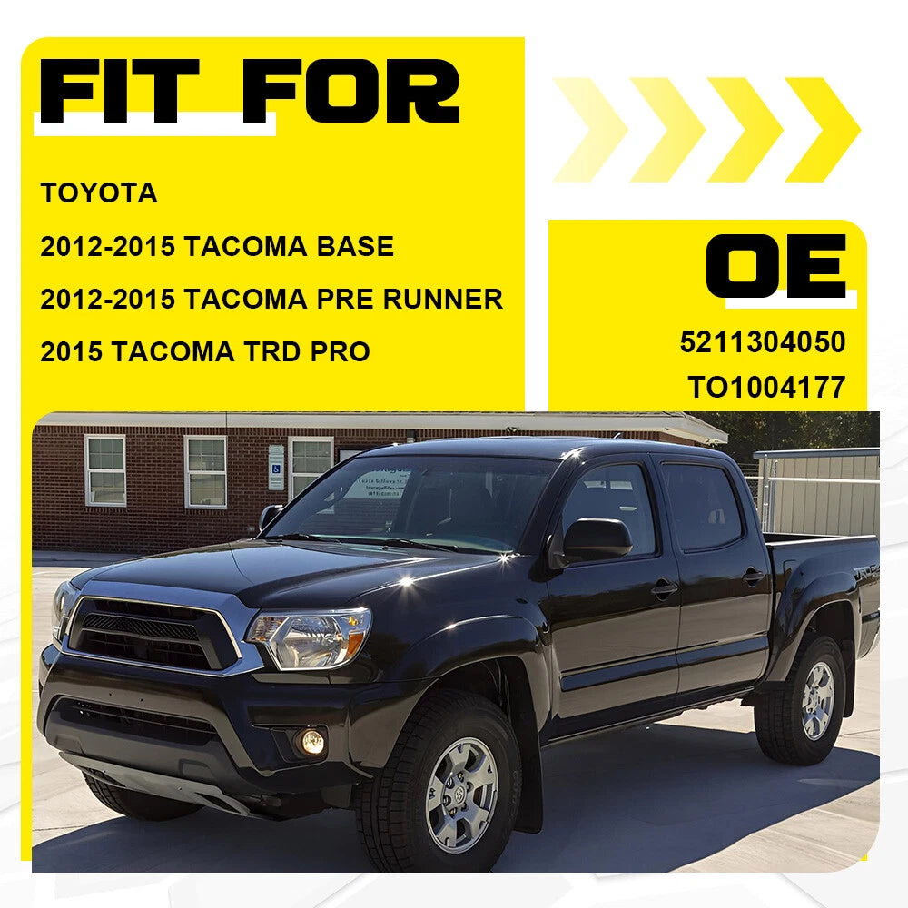 Front Left Bumper End for Toyota Tacoma (2012-2015) Textured Plastic
