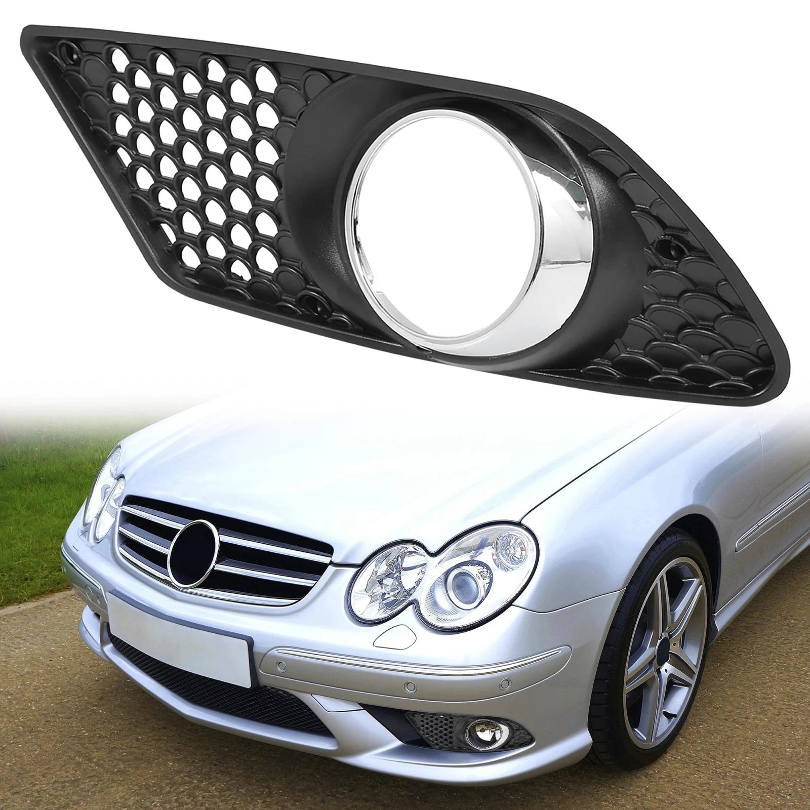 Left Side Fog Light Grille Cover A2048850353 for Mercedes-Benz C-Class (2008–2015)