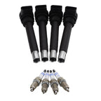 Set of 4 Bosch Ignition Coils & Nickel Spark Plugs for Audi A3 A4 A5, VW Jetta, Passat (2006–2016)