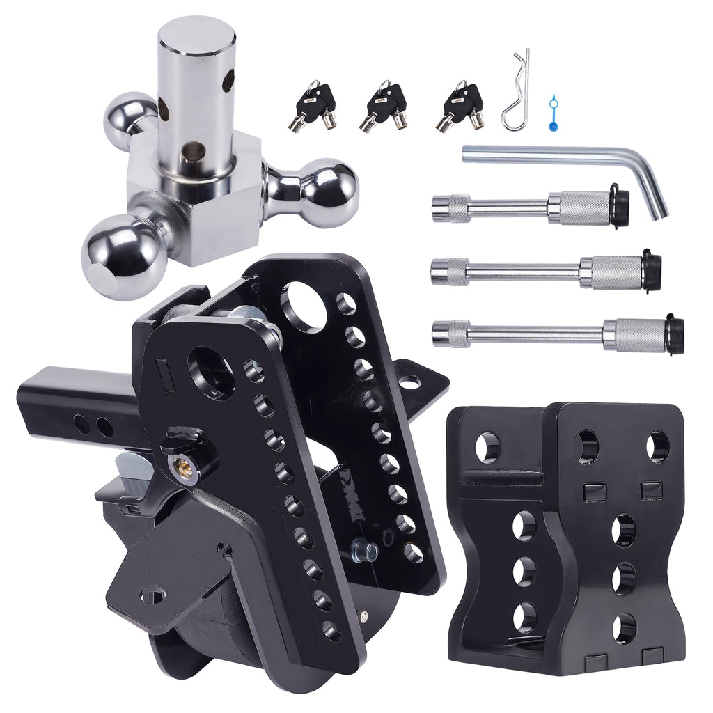 Adjustable Trailer Hitch for Air Suspension (6" Rise/Drop)
