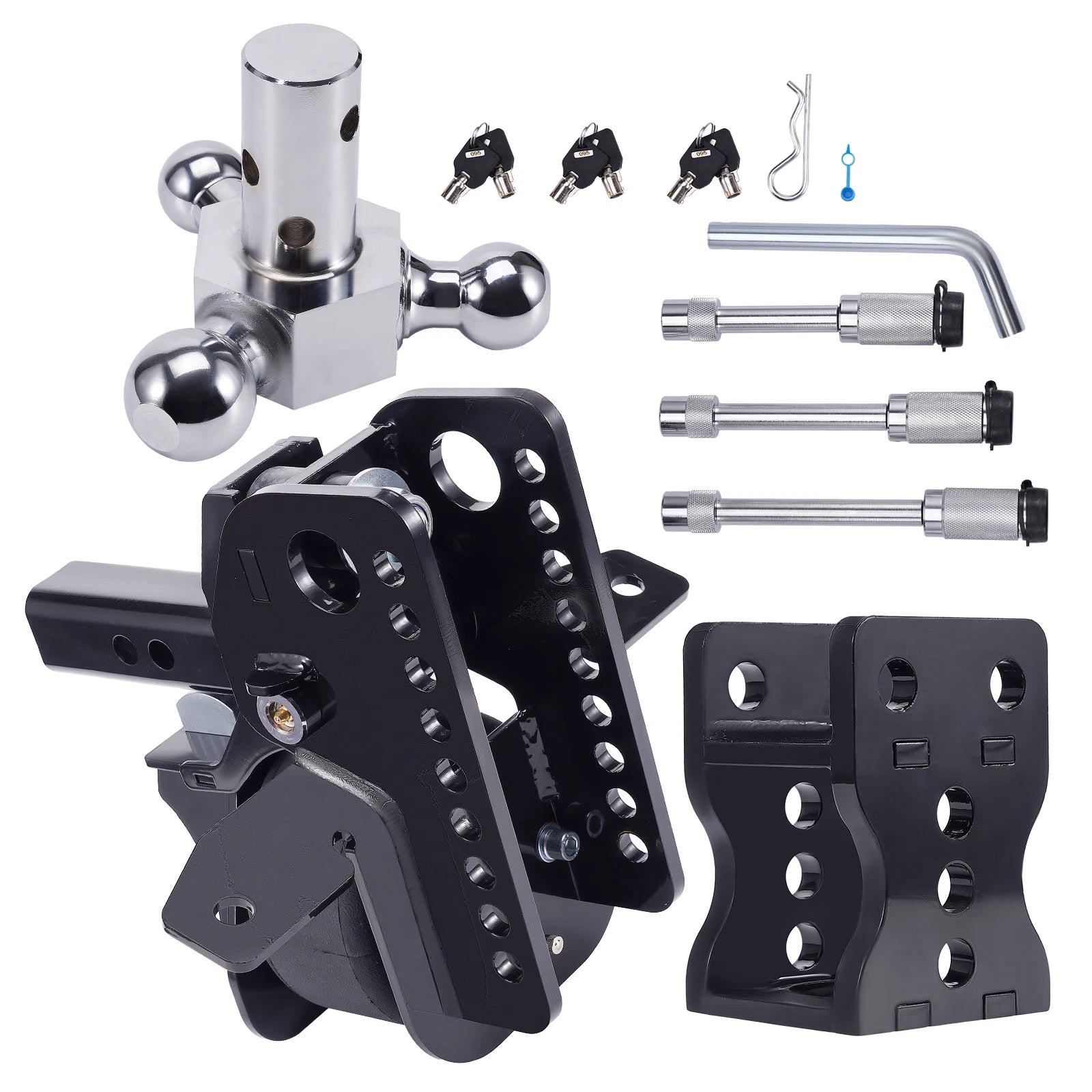 Adjustable Trailer Hitch for Air Suspension (6" Rise/Drop)