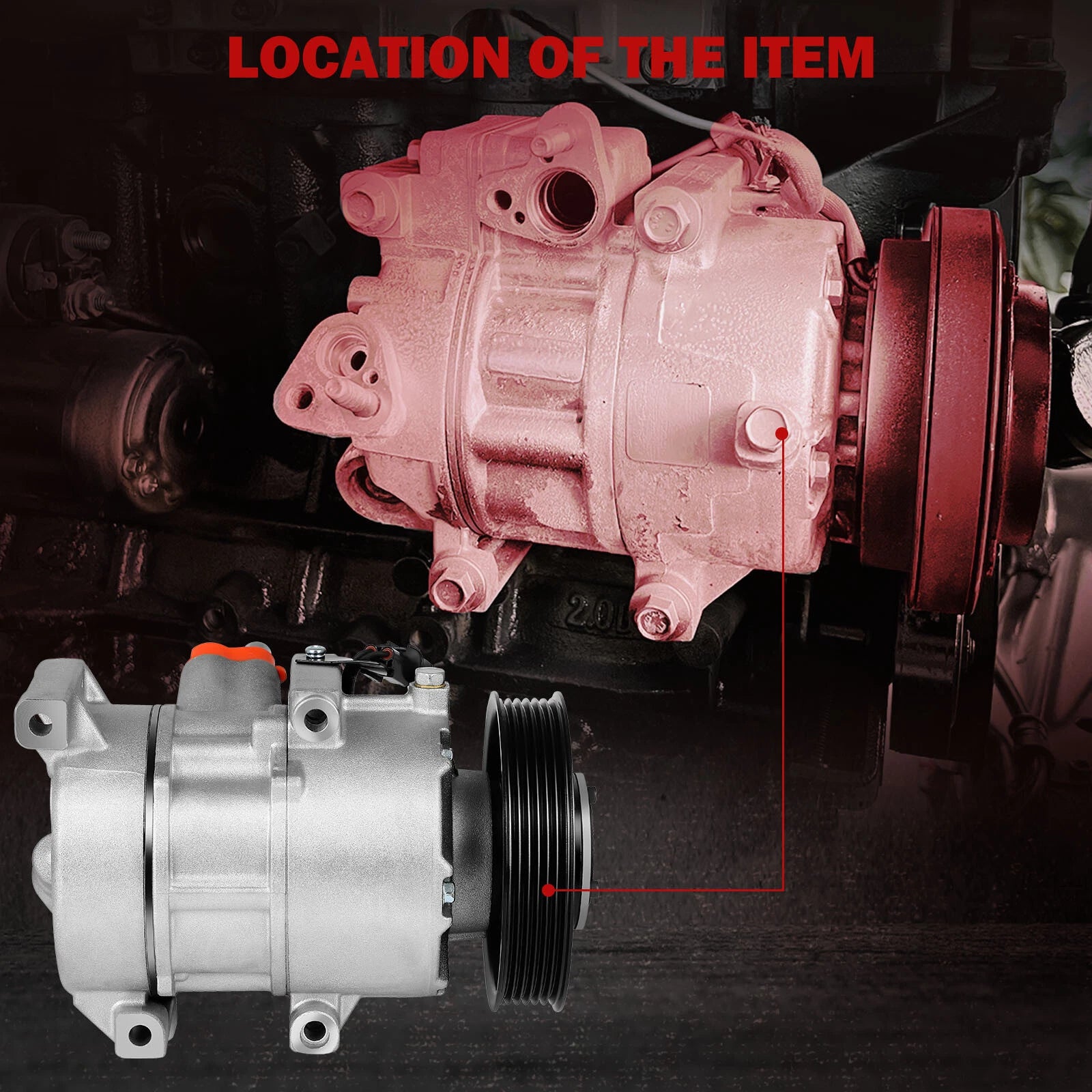 A/C Compressor with Clutch for Hyundai Tucson (2016-2017)