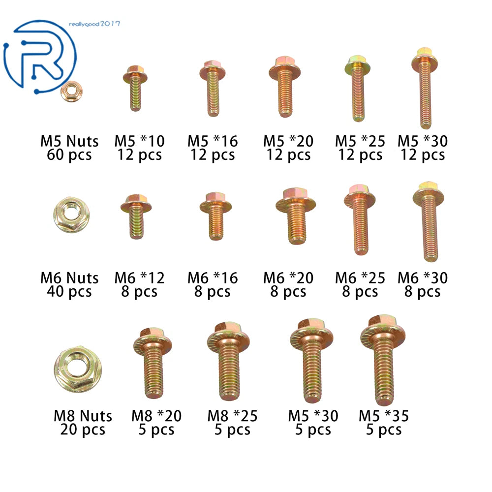 240 Pack Flanged Bolts and Nuts Kit for Faucet (Universal)