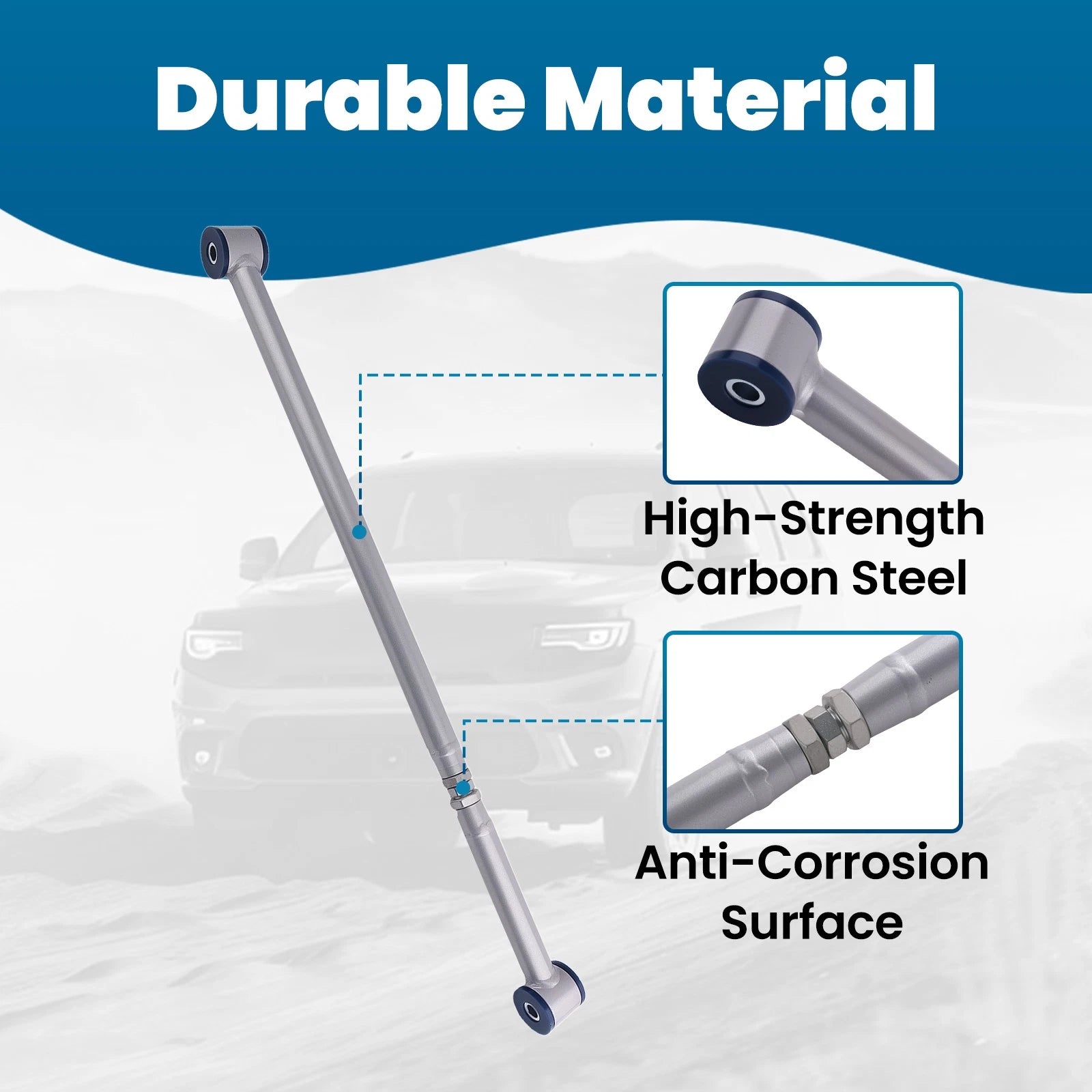Adjustable Rear Panhard Track Bar for GM Tahoe Yukon (2000–2006)