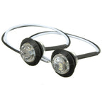 Set of 2 Round Side Marker Lights for Truck Trailer (LED, 3/4")