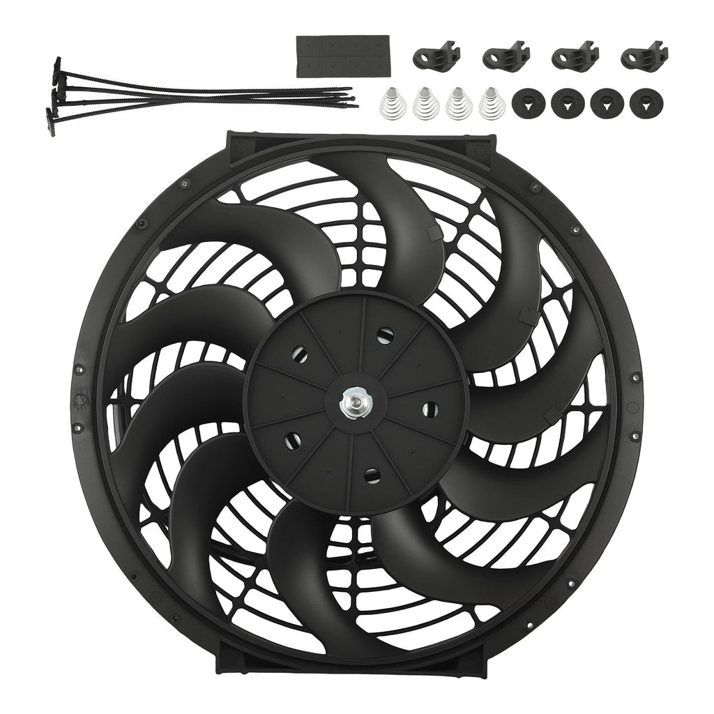 12 Inch Universal Cooling Fan for Auto Radiator 240W 2250RPM 10 Blades
