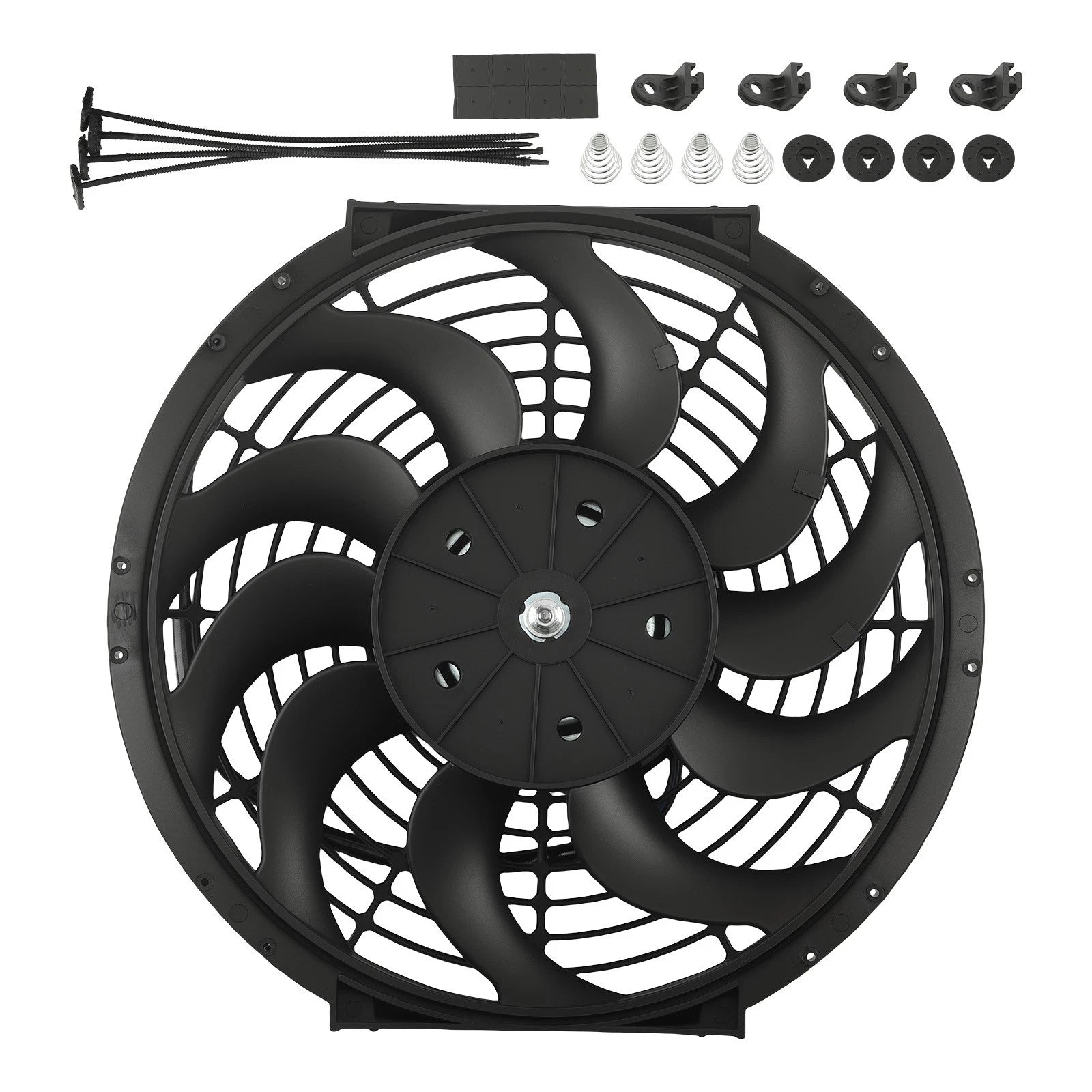 12 Inch Universal Cooling Fan for Auto Radiator 240W 2250RPM 10 Blades