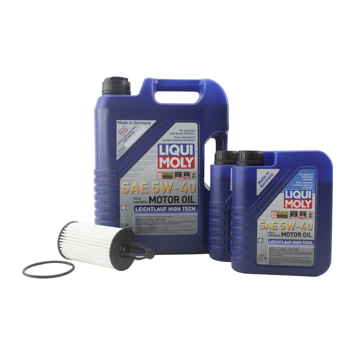 Oil Change Kit for Mercedes M276 (7L Liqui Moly 5W40, Mahle)