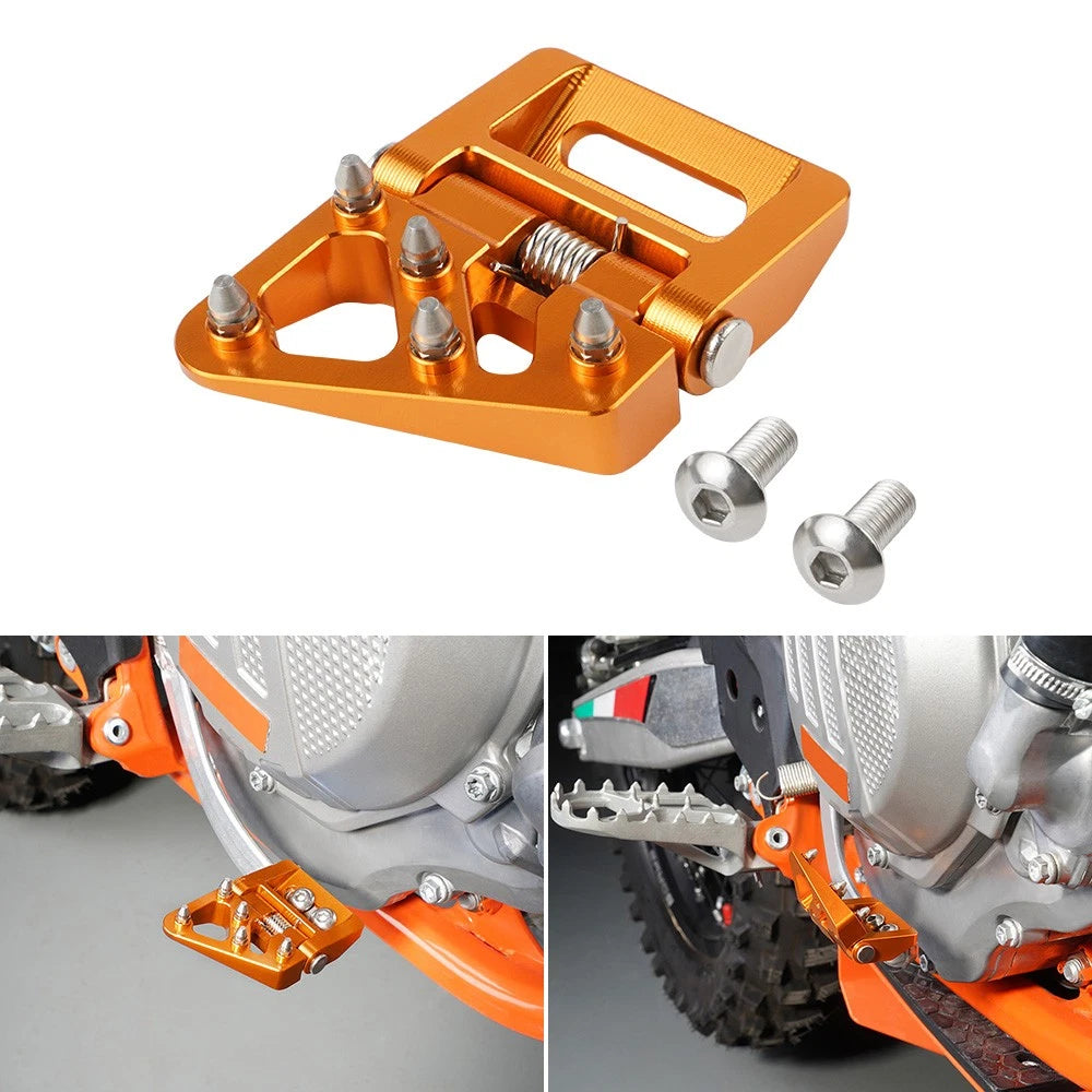 Folding Brake Pedal Plate for KTM 125 250 350 450 500 EXC F XC XCF SX SXF (2017–2026)