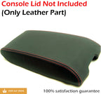 Leather Synthetic Console Armrest Cover for Chrysler 300 (2005–2007) Red Stitch