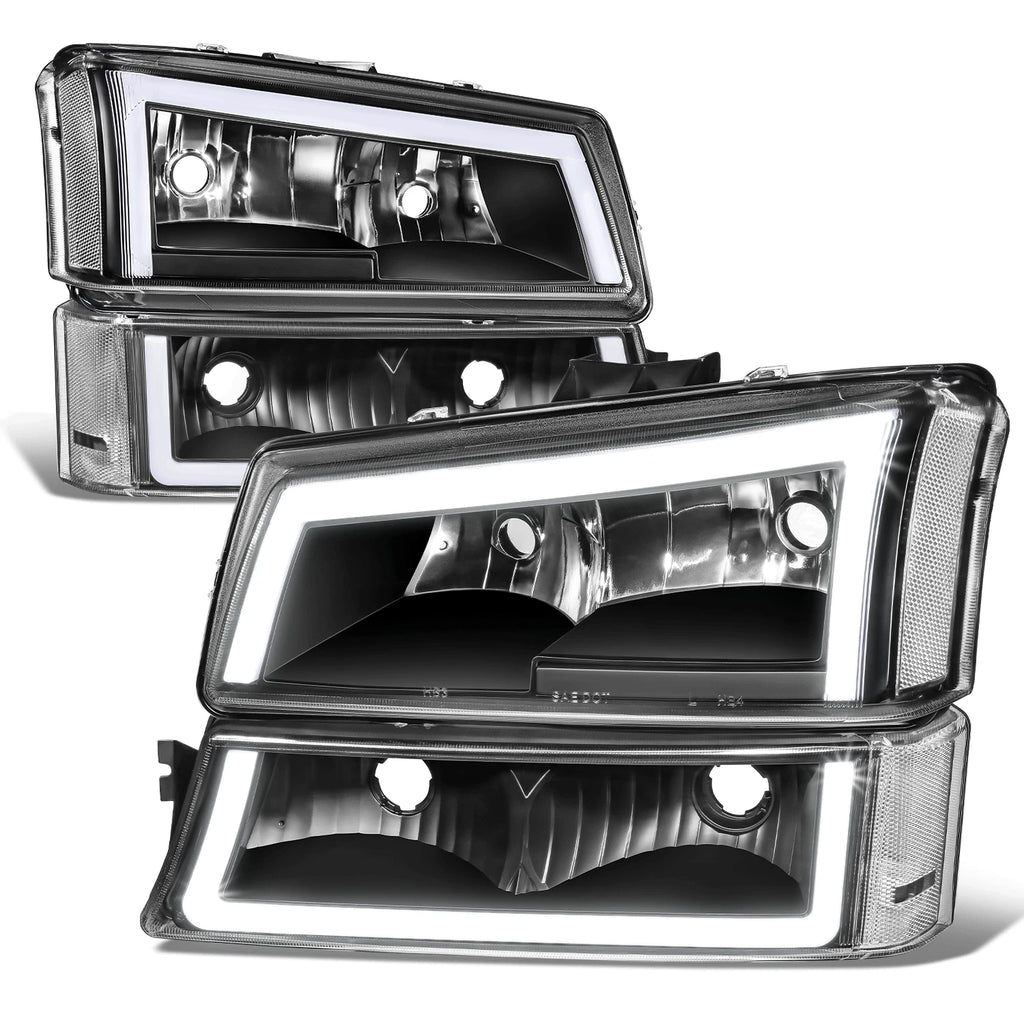 LED DRL Tube Headlight & Bumper Lamp for Silverado 1500 3500 Avalanche (2003–2007)