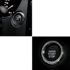 Bling Diamond Car Start Engine Ignition Button Decor Ring Cover Crystal Sticker for Toyota (2014-2023)