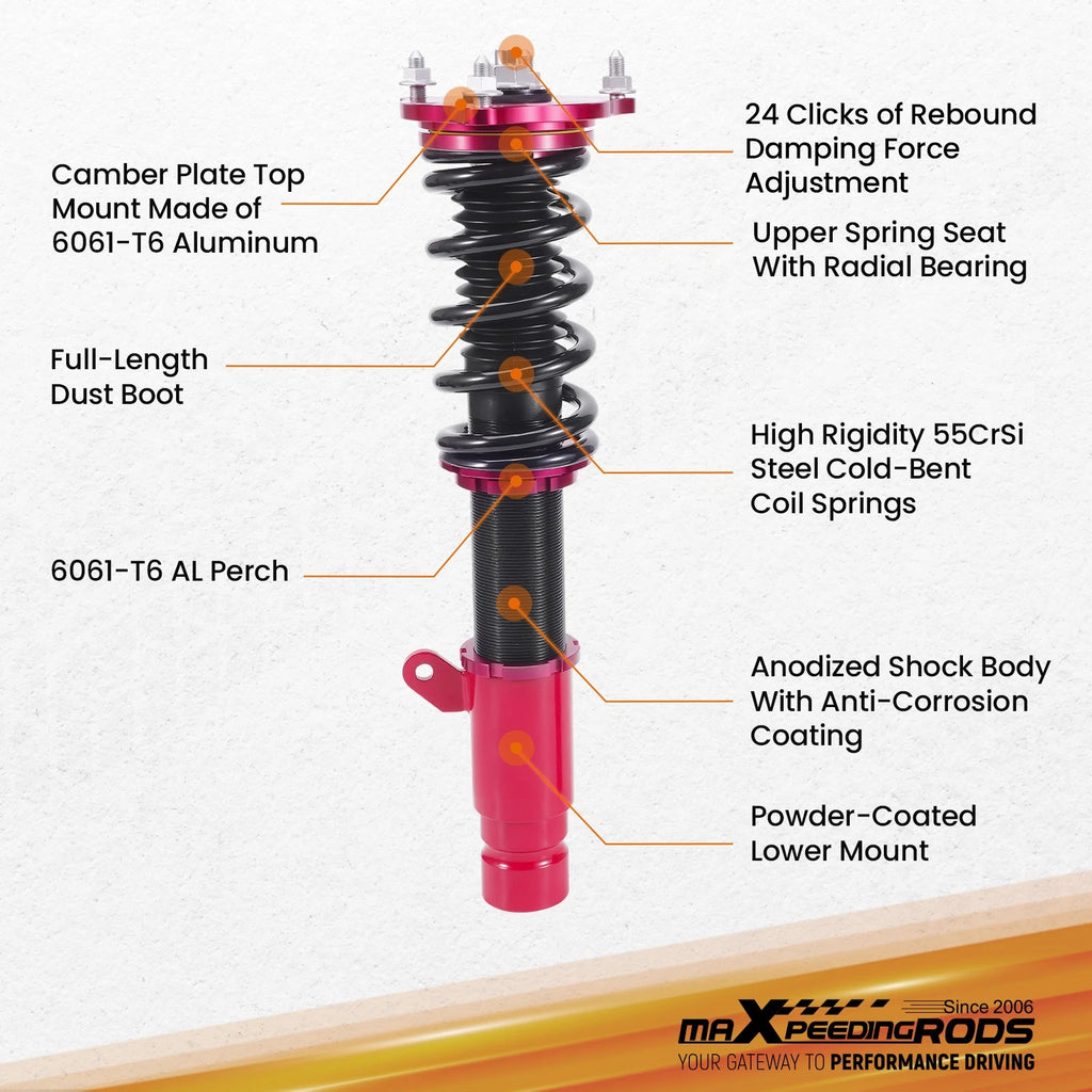 Adjustable Coilovers Shock Struts Kit for Honda Accord (2018-2022)