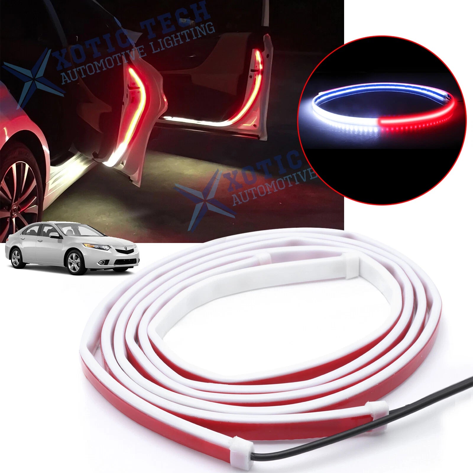 LED Door Opening Strip Light Flashing Anti-Collision for Acura (2004–2022)